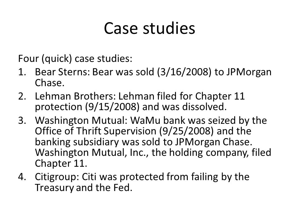 Case study for shearson lehman brothers